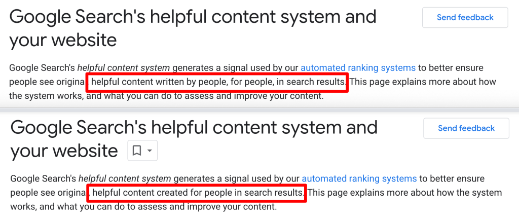 SEO performance comparison